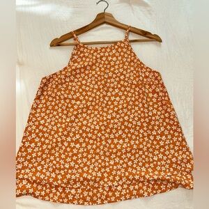 Blue Rain Orange Floral Camisole